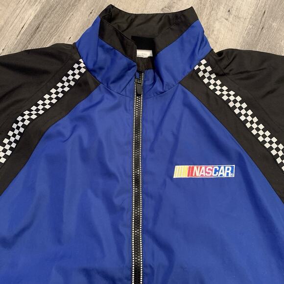 NASCAR Jacket Mens Large Full Zip Racing Windbreaker Lightweight Embroidered - Picture 3 of 5
